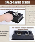 Heavy Duty Electric Espresso Knock Box With Automatic Puck Extractor, space-saving design for bar countertops and grinders.