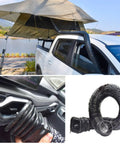 Heavy Duty Flexible Air Duct Hose With Solid Grille Cover Is Truly Rad For Camper Rigs And Adventure Vehicles A Compact Corrugated Ventilation Setup That Comes With One Meter Tube Plus Secure Air Outlet To Keep Nasty Dust Away From Your Gear, black 1m hose