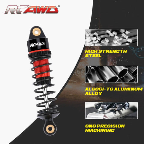 ARRMA Grom Shock Absorber Kit With 3 Spring Options For One Eighteen One Fourteen One Sixteen Granite Typhon Mojave Front And Rear RC Shocks Damper Red in detail with material highlights