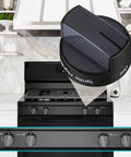 Replacement Gas Stove Knob For Black Cooktop Control Knobs Fits Standard Gas Ranges WPW10339442 PS11753188 1 Pack