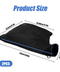 Heavy Duty Beefy Steel Wire Rim Dust Collection Bags For Miter And Table Saw With No Fuss Zipper Closure And Two Inch Port, size detail.