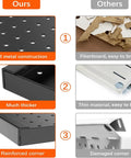 Comparison of Heavy Duty Metal Pegboard Wall Organizer showing thick, reinforced metal panels versus thin, fragile fiberboard.