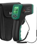 Dual Mode Infrared Thermometer Gun With Laser, Non Contact Digital Thermometer For Cooking, BBQ And Industrial Use with meat probe and case