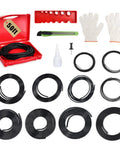 50ft Buna N O Ring Splicing Kit With Jig Knife Adhesive And Gloves For Hydraulic Automotive And Plumbing Systems Universal O Ring Repair Set Durable Nitrile Rubber Seals Heat Resistant Up To 120 Celsius Portable Case Included