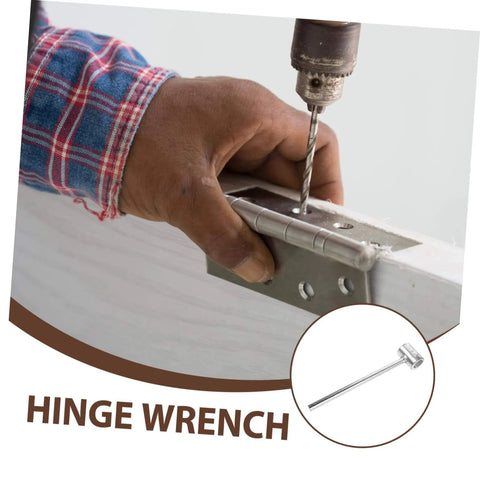 Adjustable Hinge Repair Spanner Tool For Door Gap, Single Head Design, shown in use with door hinge alignment