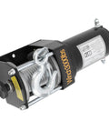 Heavy Duty Electric Winch 12 Volt 3000 Lbs Capacity With Powerful 1KW Motor For Ultimate Off Road Towing And Self Rescue On Trucks And Jeeps, showing steel hook and cable.