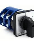 Beefy 125A Rotary Changeover Switch 660V 3 Position 2 Pole 8 Terminals With 2NO 2NC Universal Selector Switch And Yellow Fork Terminals
