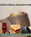 Water Based Wood Stain And Sealer In One Vintage Furniture Finish 32 Oz Container showing deep penetrating blend for easy applications.