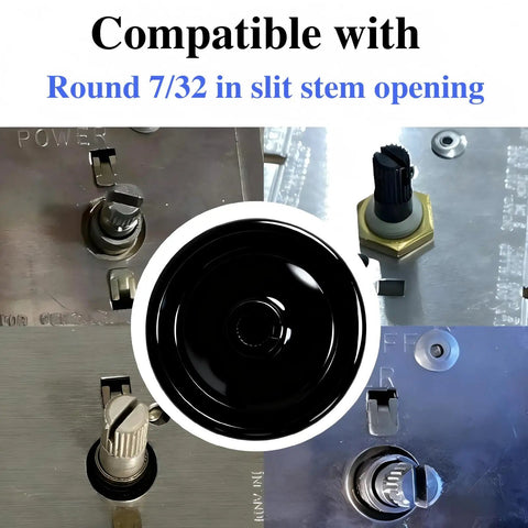 2 Pack Black Rotary Dimmer Knob Replacement For Rotary Dimmer Switch And Fan Control, compatible with round 7/32 stem