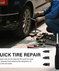 DIY Tire Plug Kit 100 Piece Set With Three Plug Sizes And Screwdriver For Quick Tire Repairs On Cars Trucks SUVs on the go