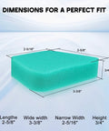 Dimensions of air filter from Air Filter Fuel Line Primer Bulb Spark Plug Tune Up Kit For 42cc Poulan Craftsman Chainsaws