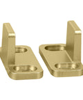 Interior Sliding Barn Door Hardware Double Floor Guide 1 3/4 In Brushed Gold Keeps Door On Track And Prevents Swinging for barn doors