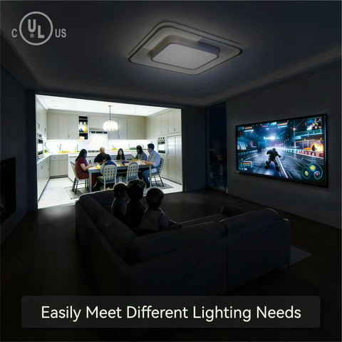 Six Pack Led Dimmer Light Switch Single Pole Or Three Way With Adjustable Min Brightness Skip Neutral Wires For Older Homes Ul Listed White Panel smooth lighting in living room with family gathered.