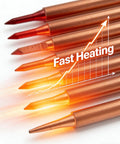 Six Piece Pure Copper Solder Tips Set For 936 Soldering Iron Handles Featuring Pointed Knife Horseshoe And Flat Tips quick heat design