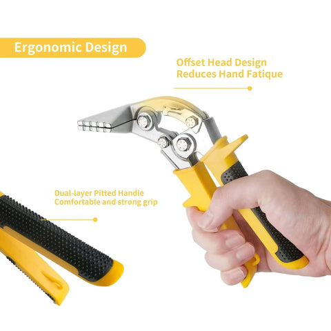 Ergonomic handle of 3 Inch Hand Seamers Sheet Metal Bender Tool With Straight Jaw showcasing design and dual-layer grip.