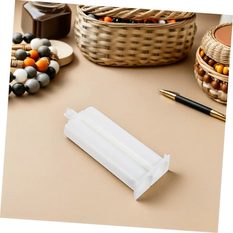 Dual AB Epoxy Cartridge Dispenser For Construction And Outdoor Repairs, 1 To 1 Ratio, Manual Glue Applicator With Reliable Flow Control, Portable Tube Work Kit For Pros And DIY Projects, white 50ml cartridge
