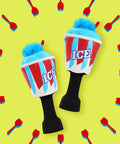 Ice Slushie Cup Golf Driver Cover 460cc Head Cover For Golf Clubs, Funny Milk Shake Ice Cream Theme, Blue And Red Color