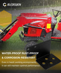 Left Side Tractor Step For Sub Compact GC 17xx With Front End Loader Coated Steel Bolt On Driver Step Built Tough 330 Lb Capacity Easy Mount LH Farm Accessory displayed in wet conditions showcasing water-resistance and corrosion-proof features.