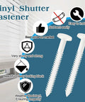 Top Shelf 30 Pack 3 Inch White Vinyl Shutter Fasteners Hella Durable PVC Anchor Pins for Exterior Decorative House Shutters