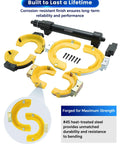 MacPherson Strut Spring Compressor Kit Universal Interchangeable Fork Coil Extractor Tool Set components displayed