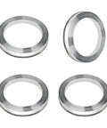 4 Piece Hub Centric Rings 56 Mm To 73 Mm Wheel Center Bore Spacers, aluminum alloy adapters, designed to eliminate play.