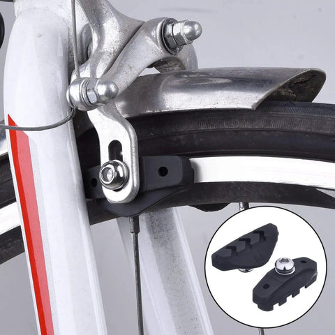 4 Pairs Road Bike Brake Pads 50 Mm With Nuts Spacers And Installation Tool For Caliper Brakes on tire and frame