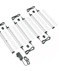 Hands Free Wave Activated Under Cabinet LED Lighting Kit 6 Pack 12 Inch Dimmable Touchless Dimming No Remote Needed Black Cool White 6000K