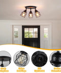 Adjustable Multi Directional Ceiling Light Fixture With E26 Base For Kitchen Hallway And Dining Room semi flush mount