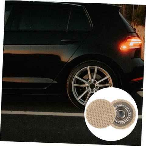 Car Headliner Repair Kit With 60 Pieces Headliner Buttons And Durable Rivets For Sagging Roof Liner Quick Installation DIY Auto Interior Fix Universal Fit Professional Style Finish, beige buttons detail beside black car