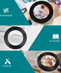 Magnifying Glass With Light And Stand 5X 10X Real Glass HD Desktop Magnifier used for needlework, reading, and nail art.