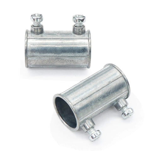 Durable Zinc Die Cast EMT Conduit Set Screw Connectors Half Inch Electrical Conduit Fittings Coupling Pack Of 30 For Easy Install In Gardens Factories And Parking Lots Weatherproof Construction For Long Lasting Use Across DIY Projects And Professional, 1/2 in