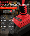 Cordless Metal Shears for Milwaukee 20V Max Tool Only, Brushless Motor For Fast Clean Cuts, No Cord Hassle, Lightweight and Durable for Aluminum, Copper, Stainless Steel, and Sheet Metal, Long Battery Life, Easy Cutting, red tool with Milwaukee 20V MAX battery compatibility and battery not included