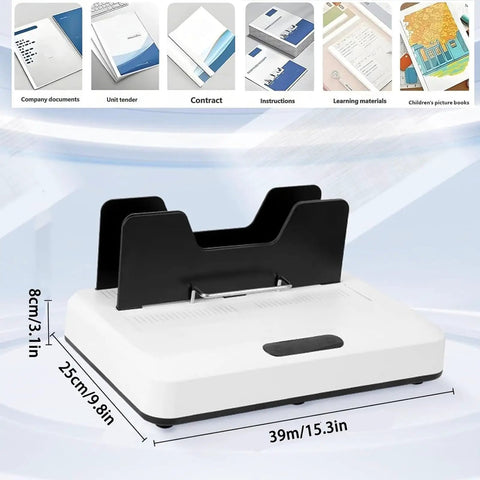 Quick Heat Thermal Binding Machine For Office Docs No Preheat Needed 3 Minute Melt Settings Auto Clamp Fan Cooling Fast Bind For Reports Contracts Proposals And File Binders, 39cm x 25cm