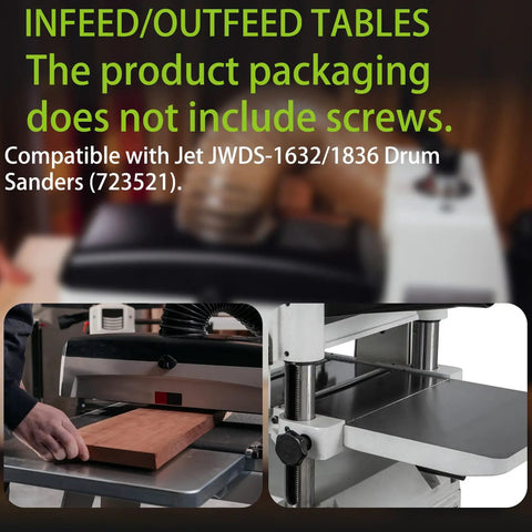 Shop Ready Heavy Duty Upgraded Feed Outfeed Table Replacement Engineered For Killer Drum Sander Accuracy With Quick Swap Mount And Rock Solid Woodworking Support