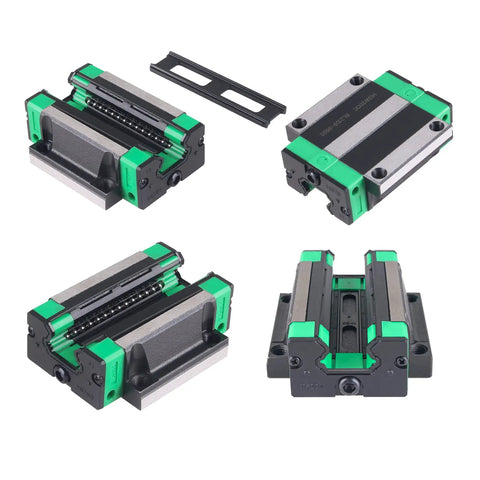 Heavy Duty Linear Guide Rails Kit 2 Pcs HGR20 1000mm With 4 HGW20CC Flange Type Bearing Carriage Blocks close-up view