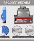 Upgraded Pet Hair Power Brush Attachment For Navigator Lift Away Upright Vacuum Cleaners Deluxe Upright NV360 NV350 NV356E NV370 NV22L UV420 UV440 Replacement Part 119FFJ Gray, showing detailed components with cleaning brush and bristles