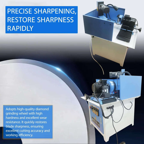 Heavy Duty Automatic Circular Saw Blade Sharpener And Round Grinding Machine, 220V Pro Grade Sharpening System with diamond wheel.
