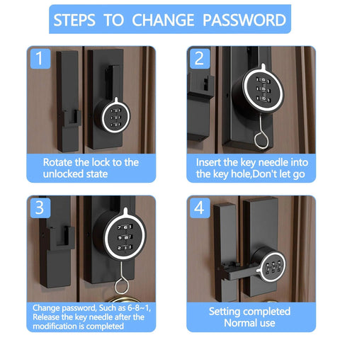 Steps for changing password on Keyless 3 Digit Mechanical Password Lock For Cabinets And Barn Doors 180 Degree Flip Latch.