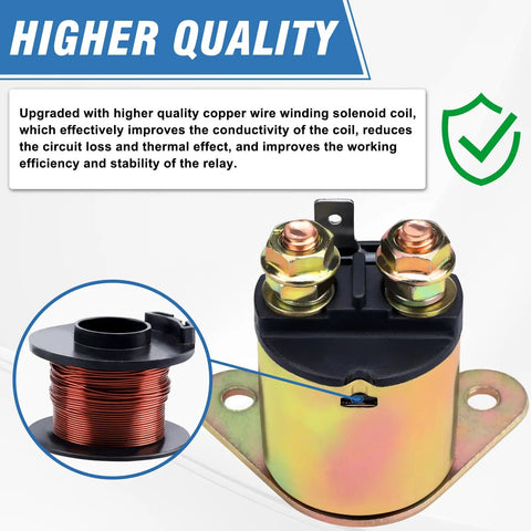 Heavy Duty Starter Solenoid Relay For Predator 420cc And Honda GX Series Engines with copper coil and contacts