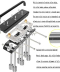 Three Station Edge Roller Bender for Sheet Metal Beading with 0 to 90 Degree Range, handles 29-22 gauge steel, detail view