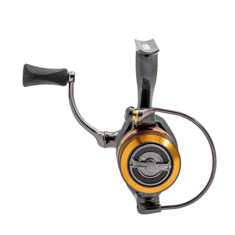 Real Smooth Spinning Fishing Reel Size 200 Decked Out With 10 Plus 1 Bearings And 6.2 To 1 Gear Ratio showing spool and handle