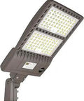 320W LED Parking Lot Light With Slip Fitter 44800LM 5000K Daylight White Powerhouse Outdoor Shoebox Street Light IP65