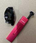 Piston Press Tool For SRAM Brake Caliper, Bike Hydraulic Disc Caliper Piston Wrench, Caliper Maintenance Kit Pro Grade Red New Version, red aluminum tool with black caliper, top view