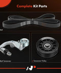 Engine Serpentine Belt Drive Kit For Honda Civic 2012 2015 And Acura ILX 2013 2015 with belt, tensioner, pulley