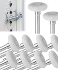 10 Pack 4 Inch Stem 2 Inch White Nylon Garage Door Roller With Protective Sealed Cap Dustproof Ultra Quiet Long Lasting Heavy Duty High Load Capacity Double Sealed Bearings Maintenance Free shown side view with door installation.