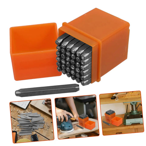 37 Piece Metal Stamp Set With Alphabet And Number Punches A To Z And Heart Symbols For Metal Plastic Wood Crafting Personalization