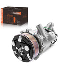 Professional Grade AC Compressor With Clutch Built Tough For Relentless Heat Plug And Play for Honda Civic 2.4L 2012 2013 2014, front view.