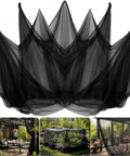 Two Pack Mosquito Netting For Patio And Garden Black 10 X 16.5 Ft Poly Mesh Screen for outdoor use and plant protection