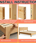 Install instructions for Heavy Duty Bed Rail Fasteners Five Inch Mortise Bracket Set Of Four Wood Bed Frames.