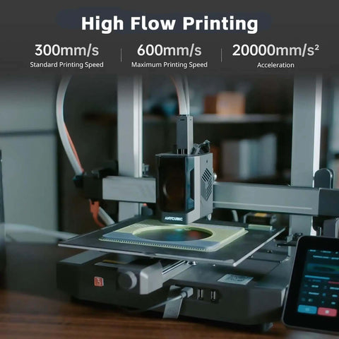 High flow printing with Kobra 3D printer featuring 2 Pack All Metal Hotend Replacement for Kobra 3 and Kobra 3 V2 Combo 3D Printers.